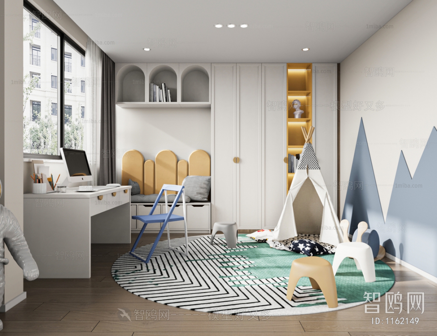 Modern Children's Room Activity Room