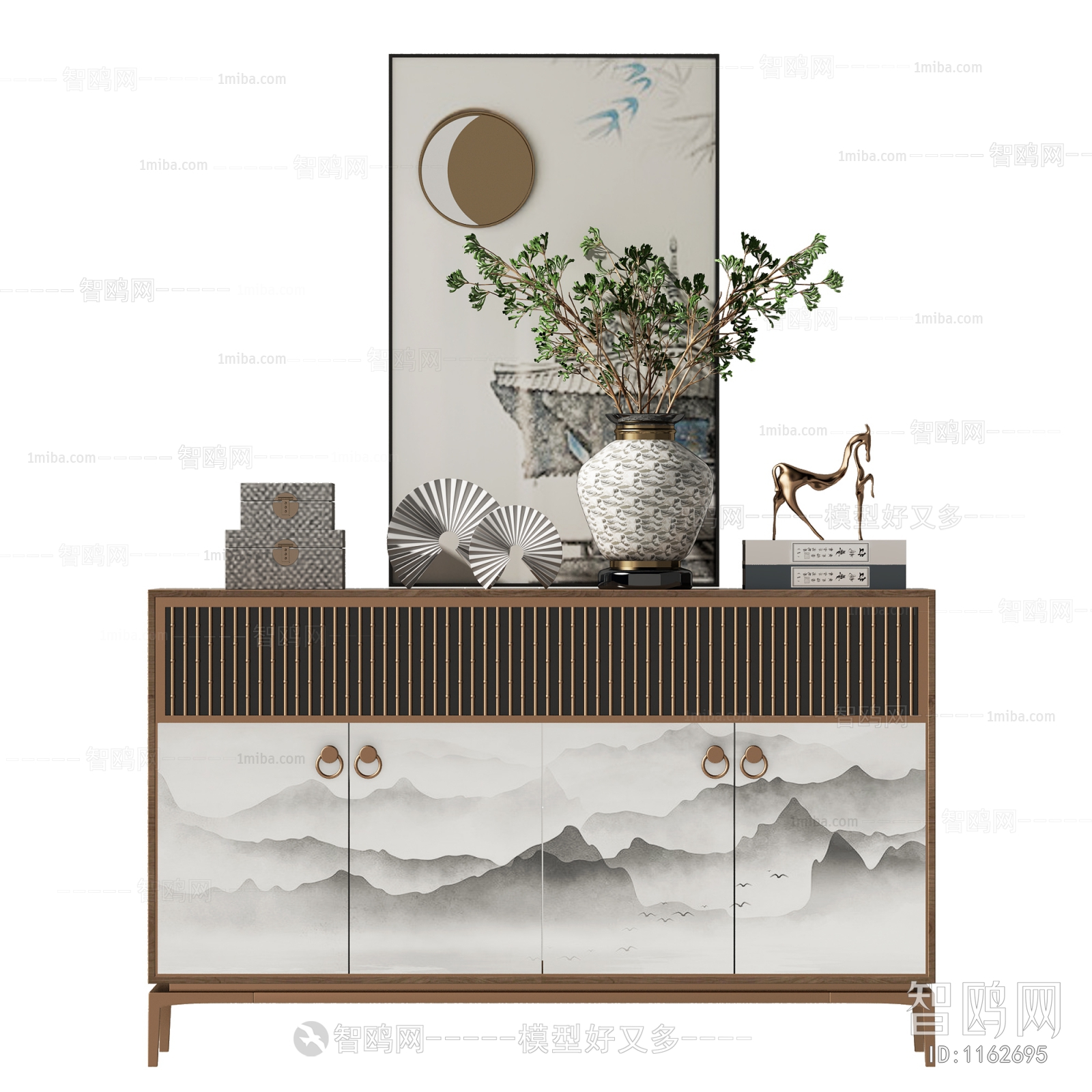 New Chinese Style Entrance Cabinet