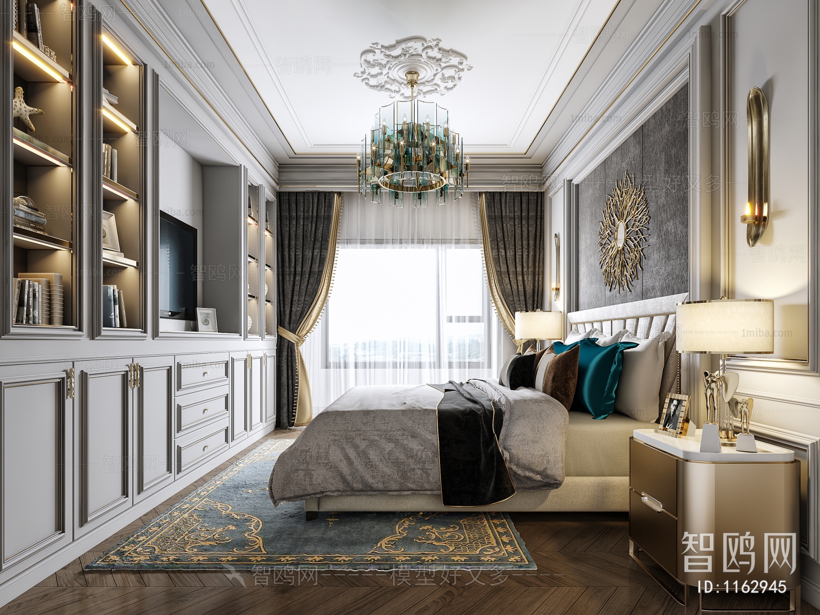 Simple European Style Bedroom