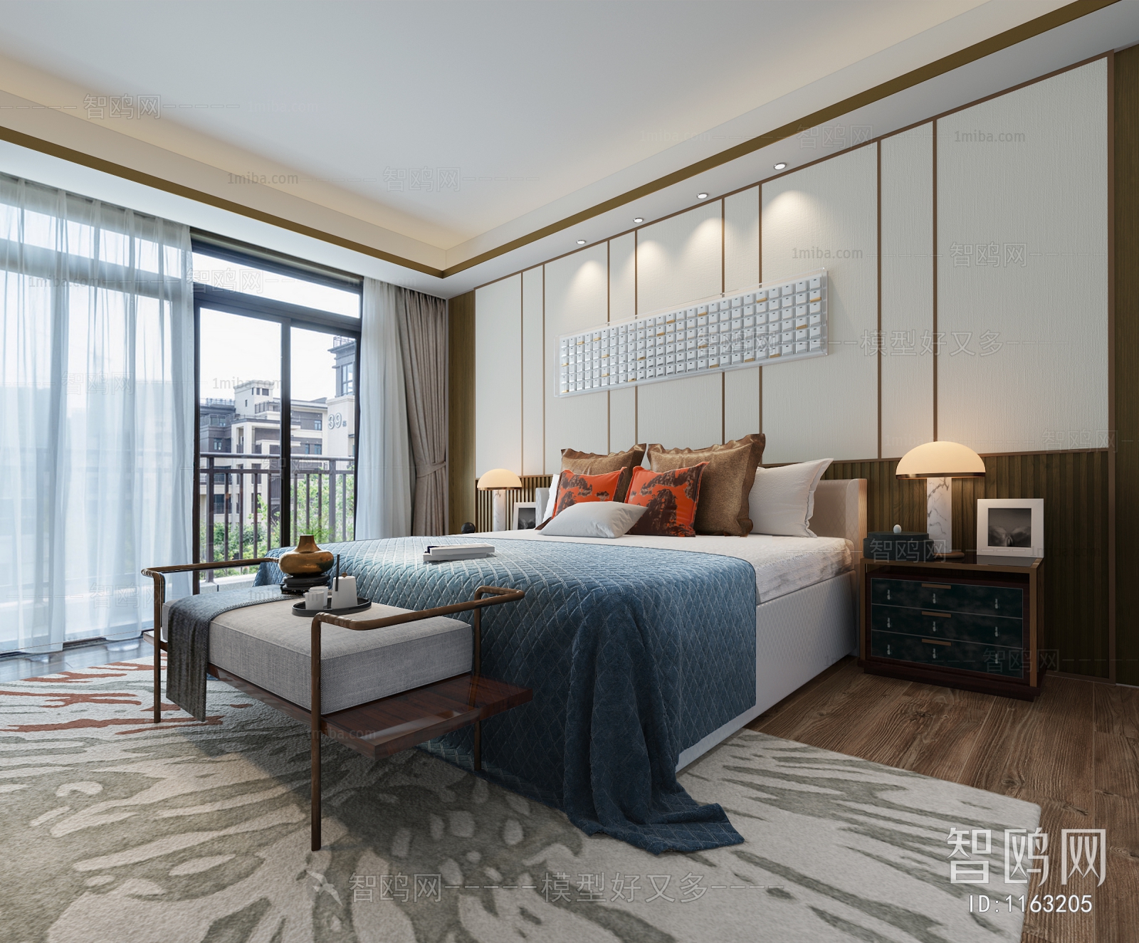 New Chinese Style Bedroom