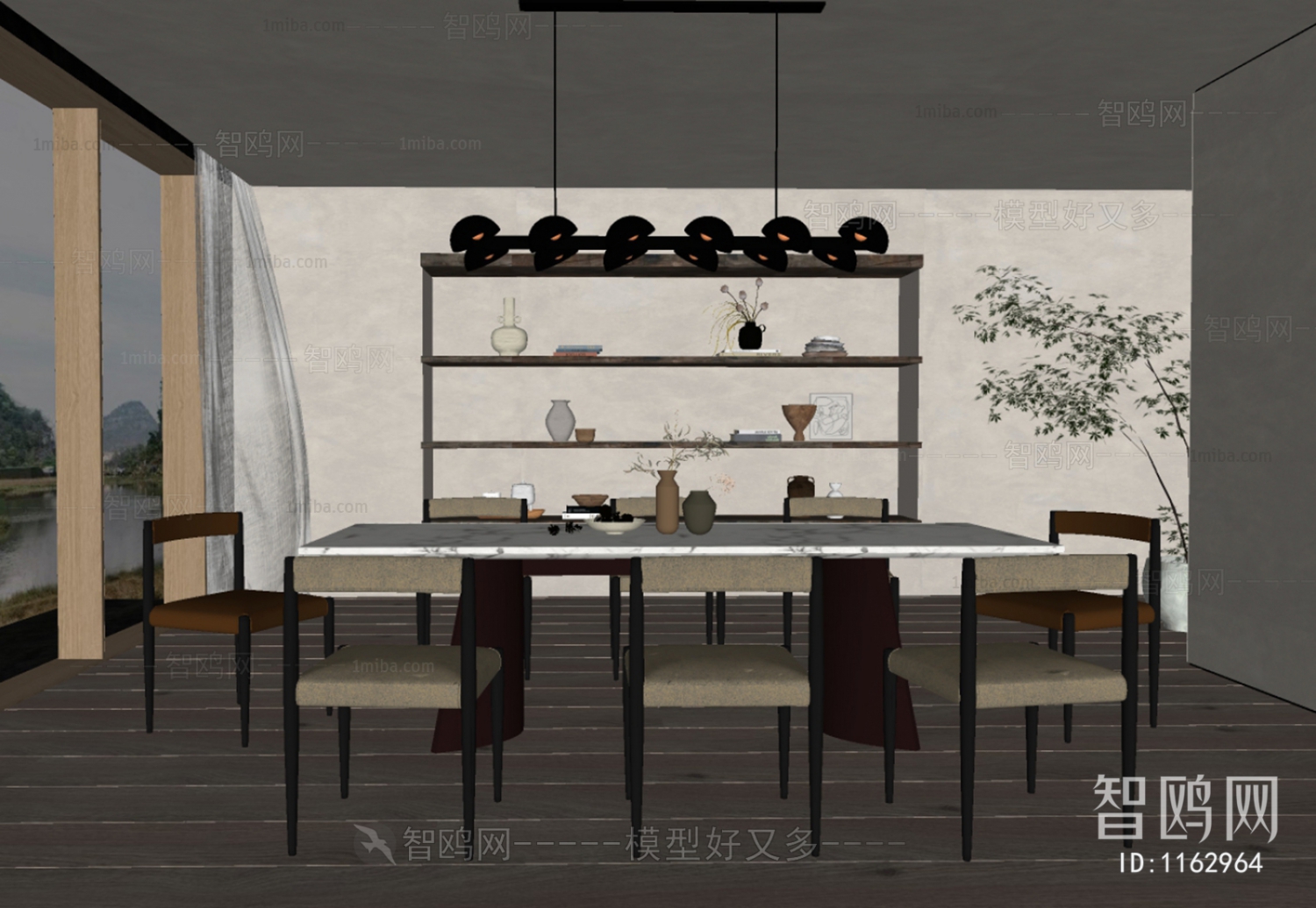 Wabi-sabi Style Dining Room