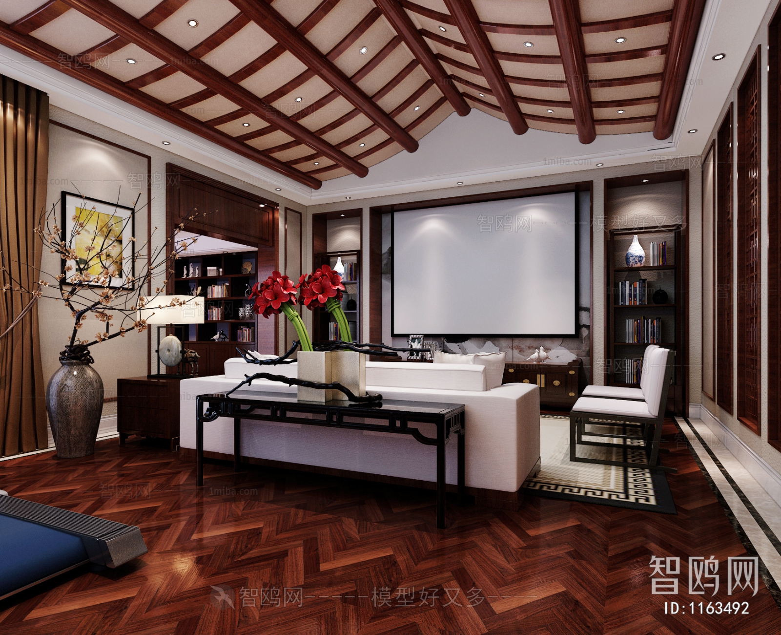 New Chinese Style A Living Room