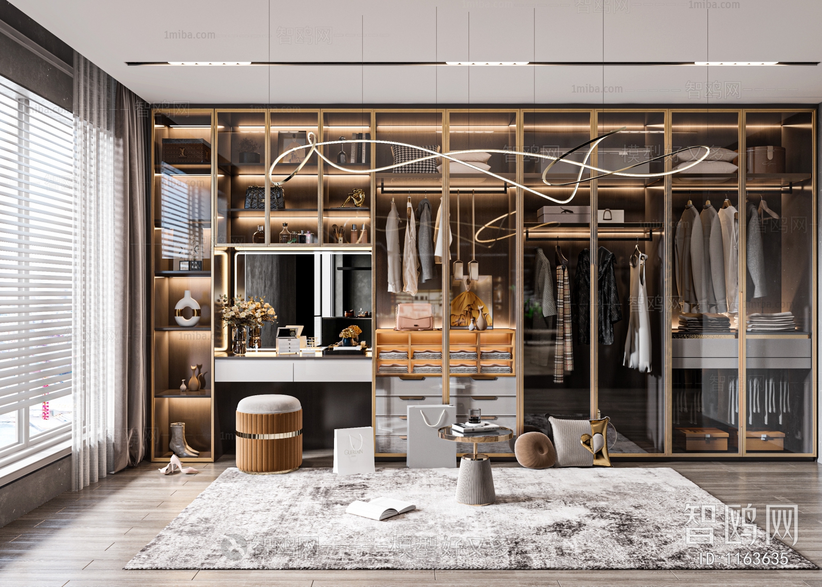 Modern Clothes Storage Area