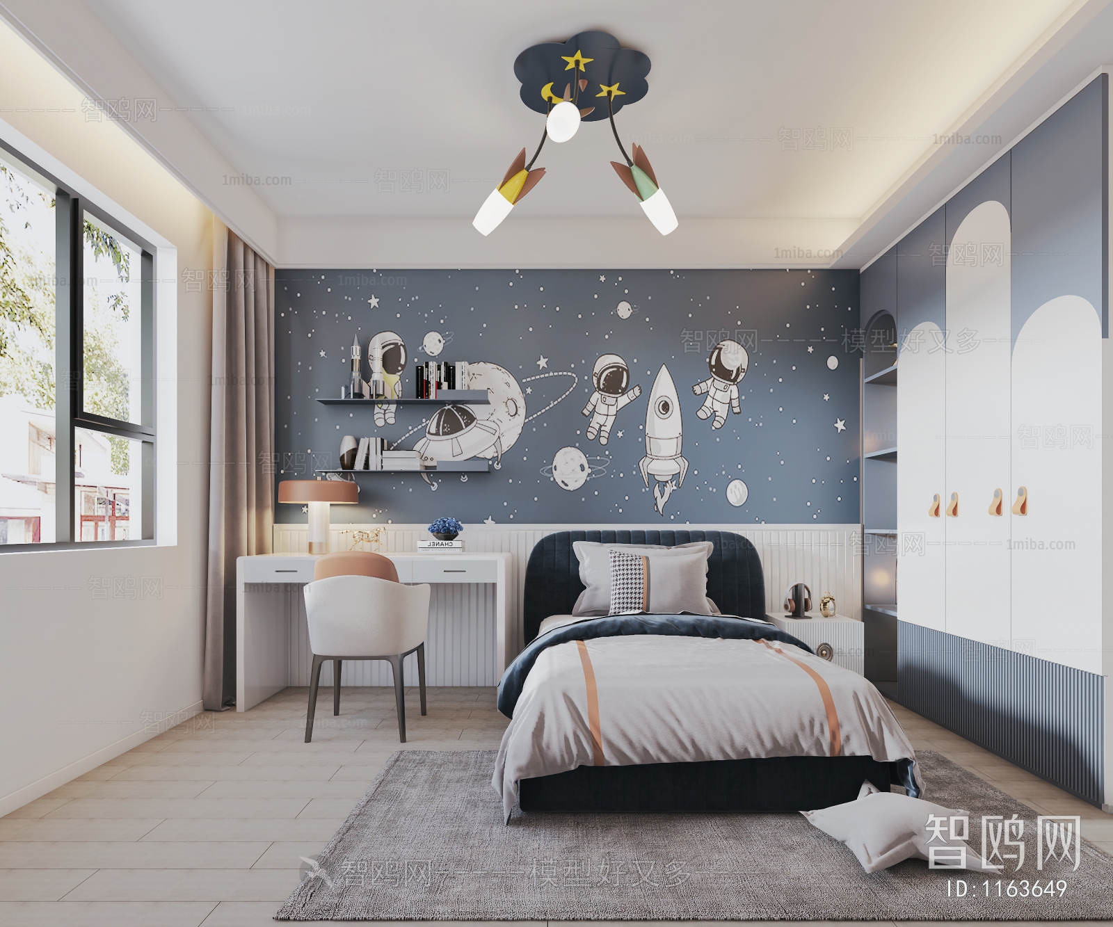 Modern Boy's Room And Son's Room