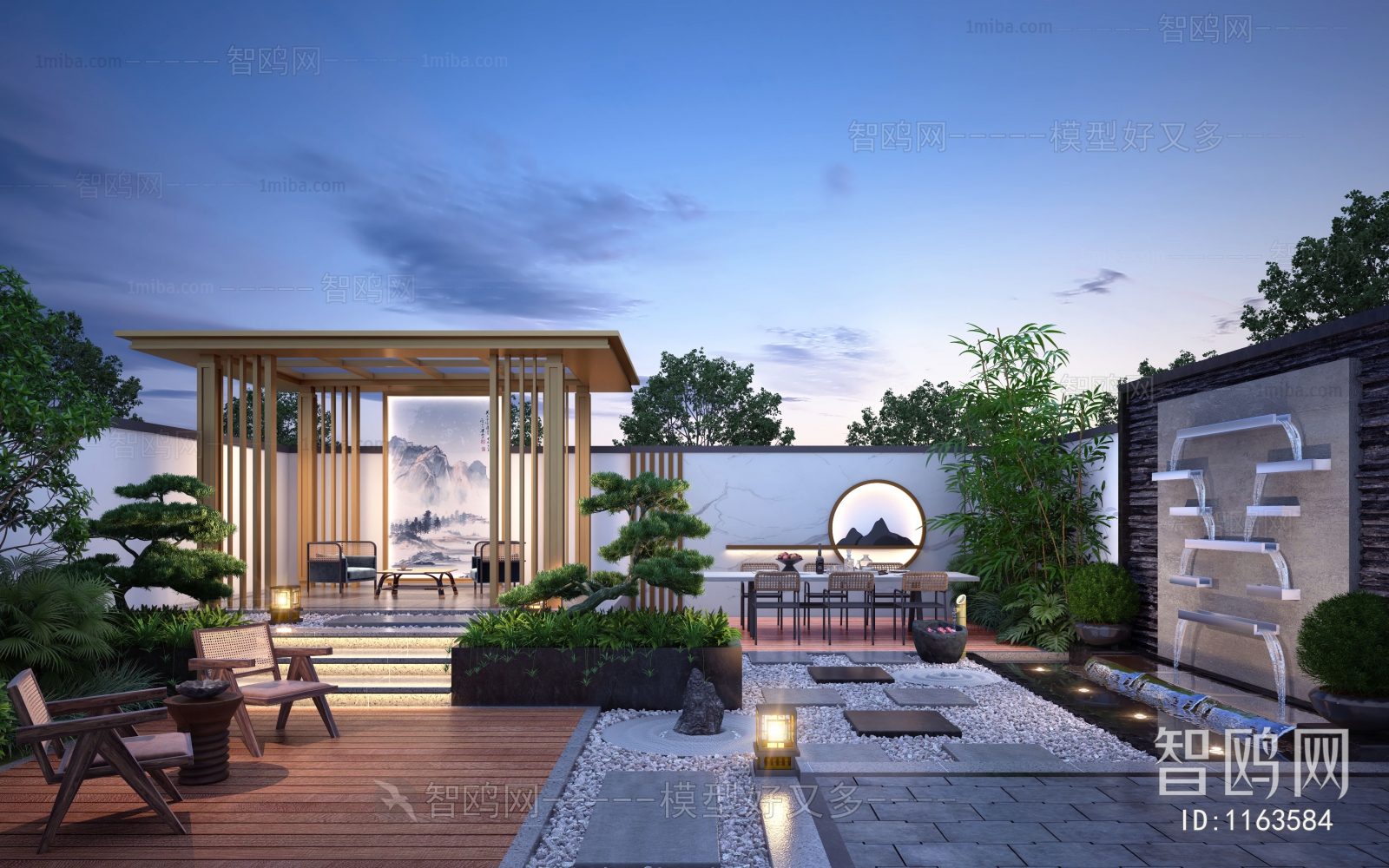 New Chinese Style Courtyard/landscape