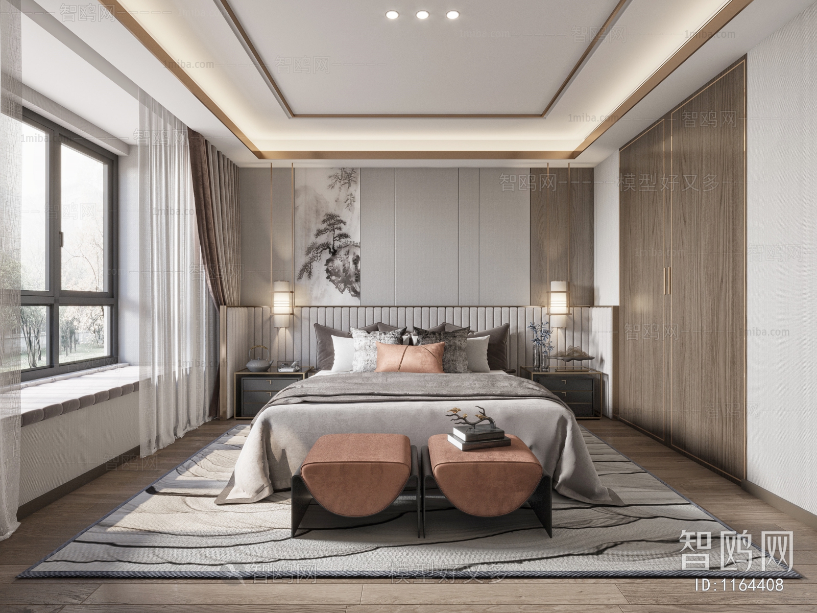 New Chinese Style Bedroom