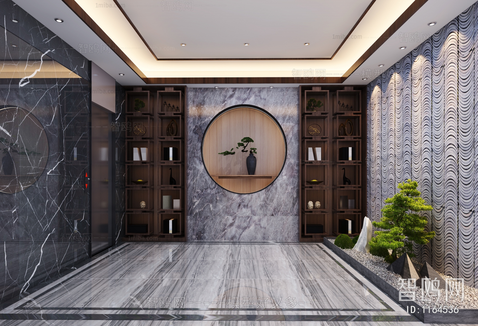 新中式电梯厅