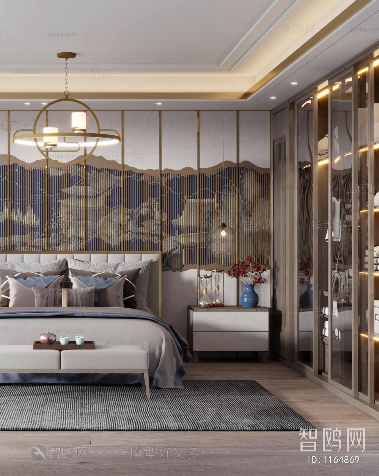 New Chinese Style Bedroom