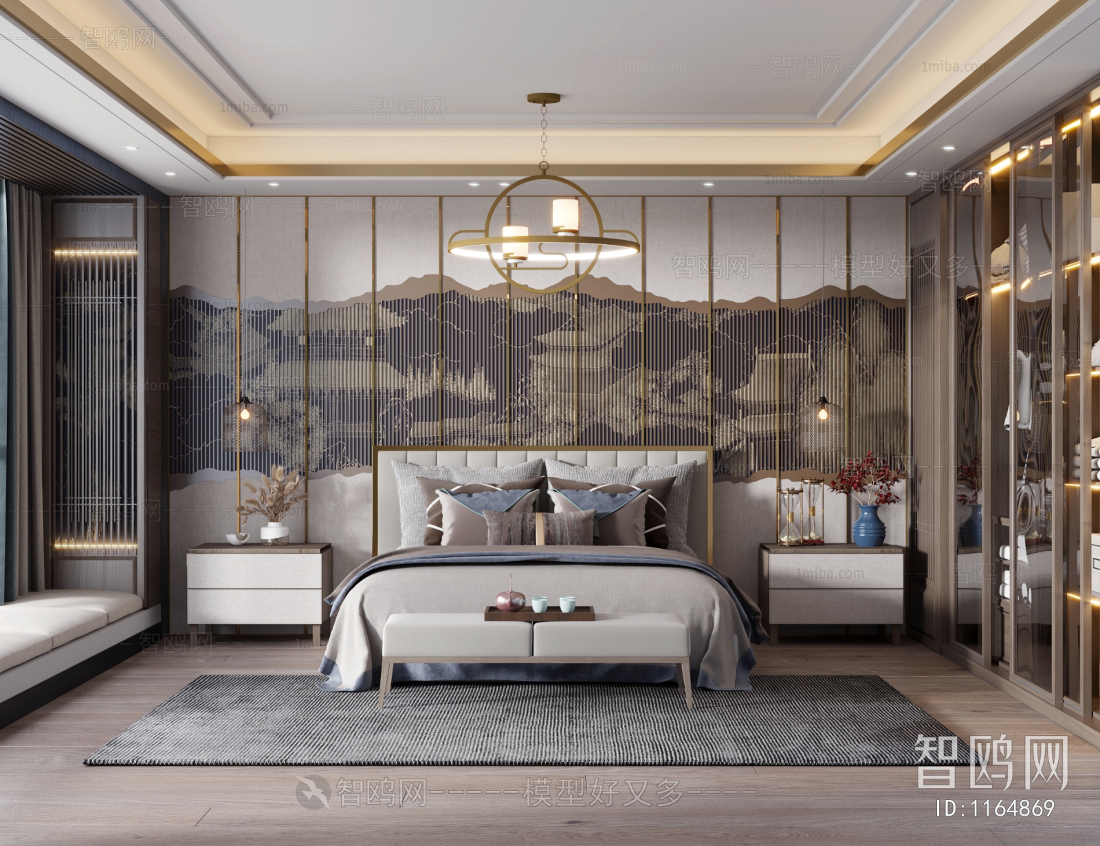 New Chinese Style Bedroom