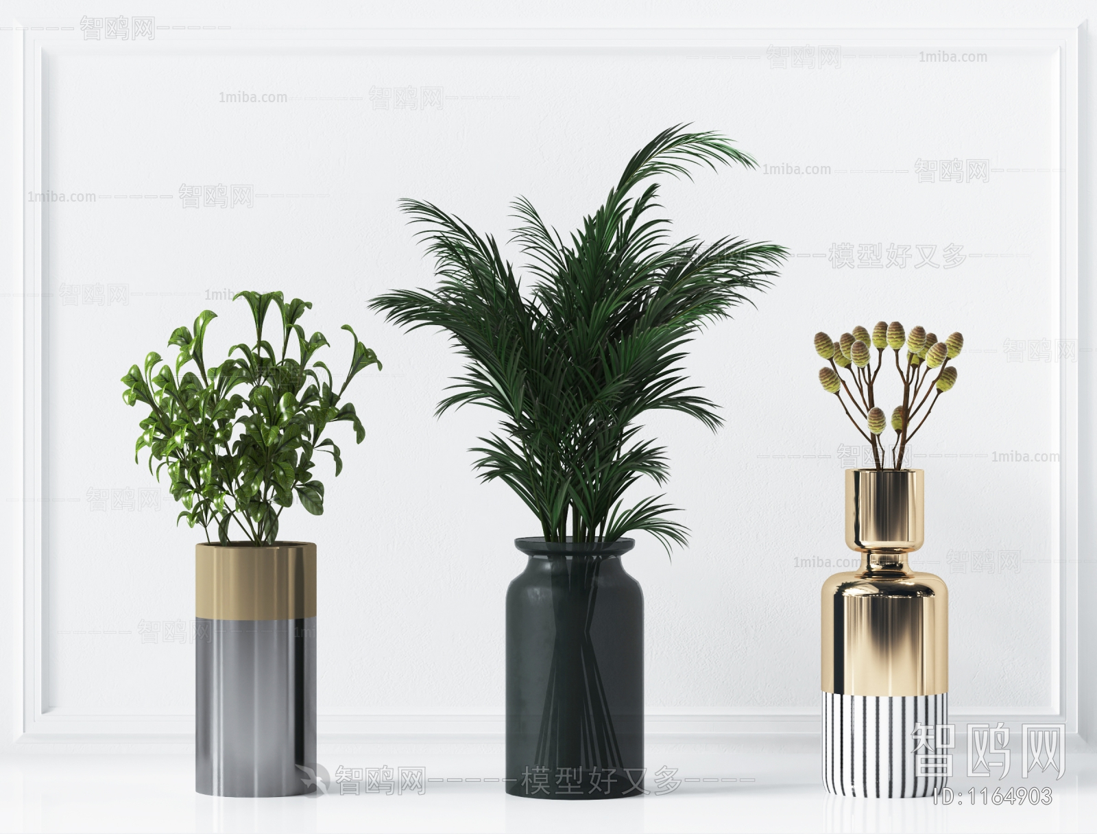 Modern Potted Green Plant