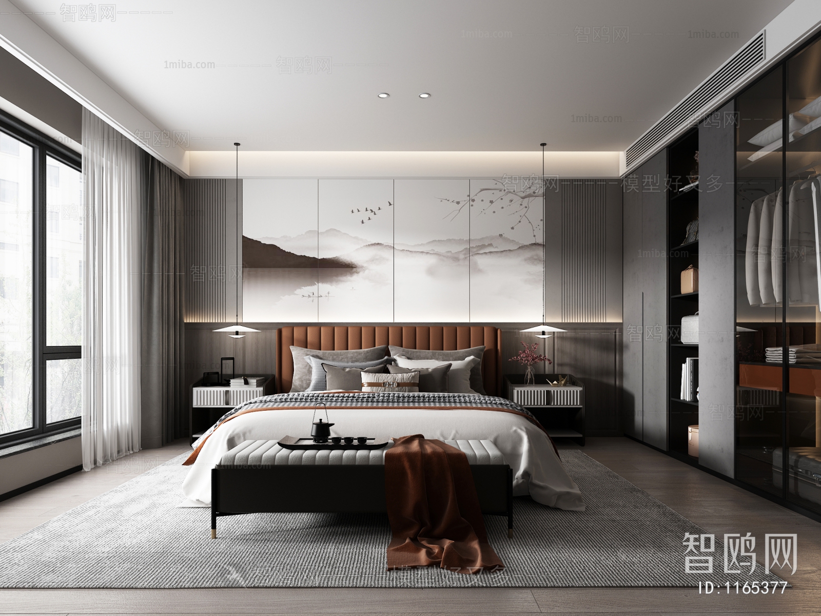 New Chinese Style Bedroom