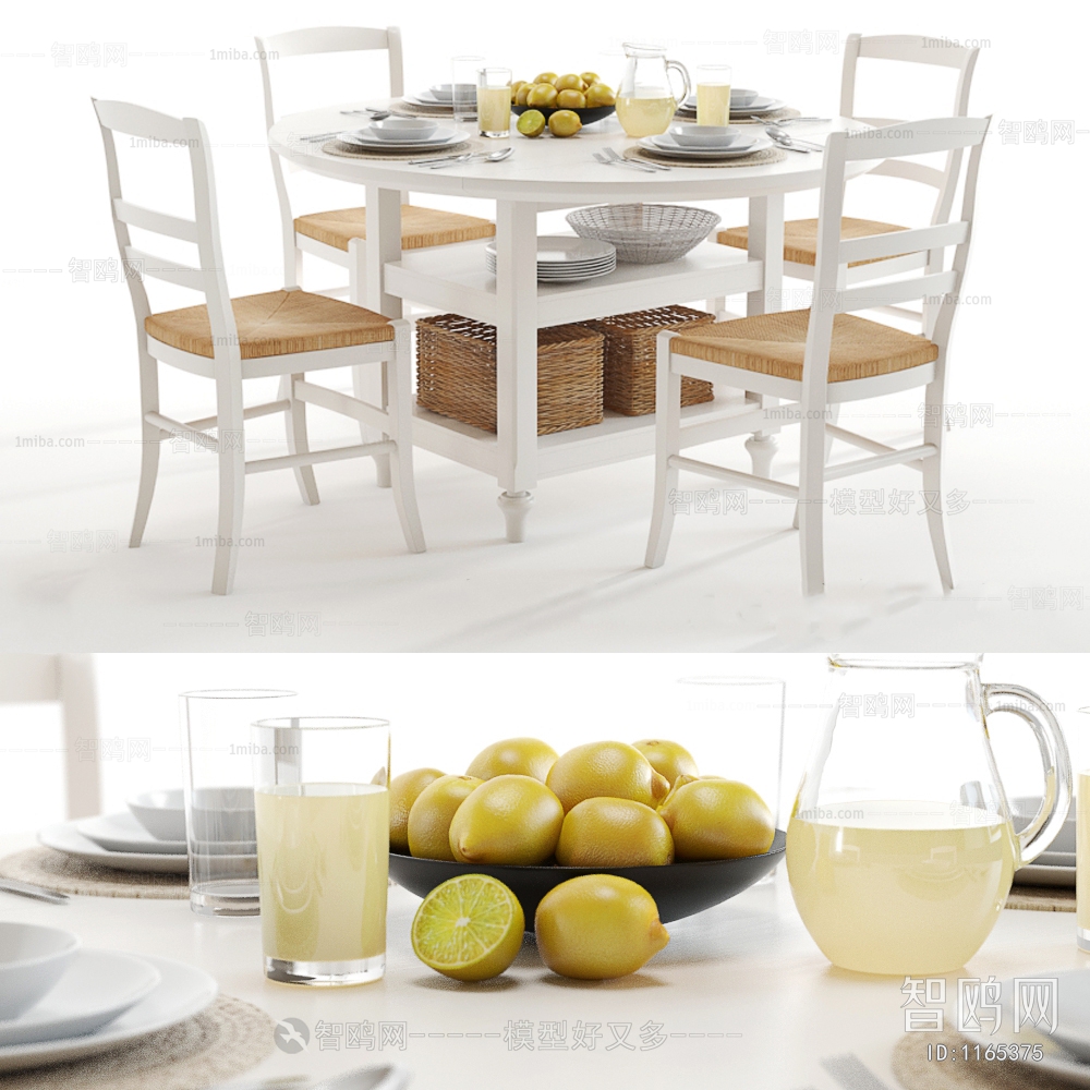 Modern Idyllic Style Dining Table And Chairs