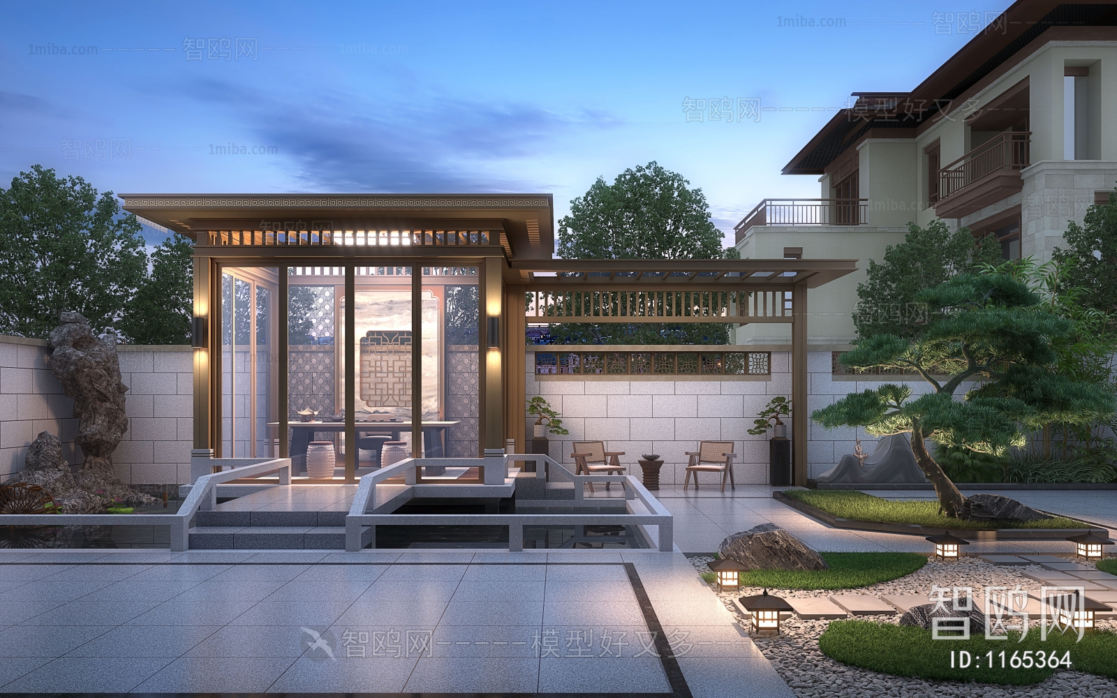 New Chinese Style Courtyard/landscape