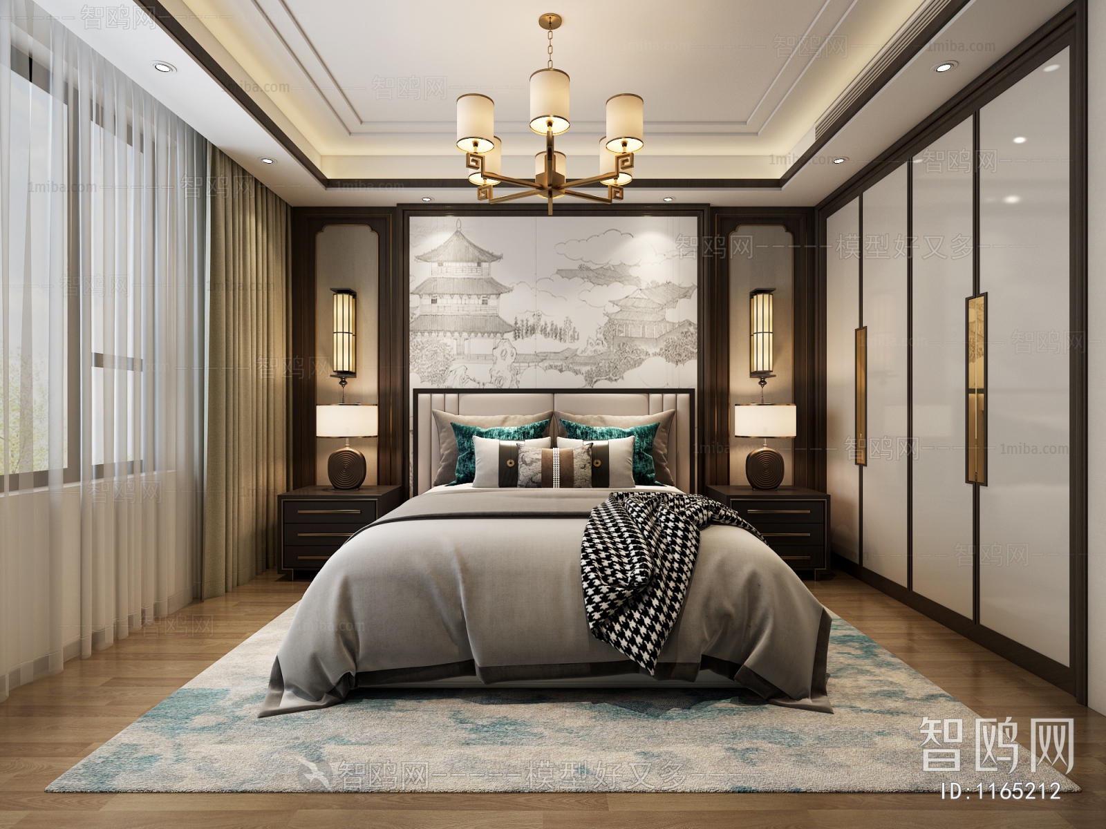 New Chinese Style Bedroom