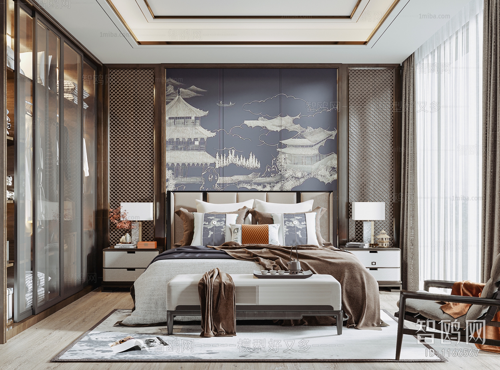 New Chinese Style Bedroom