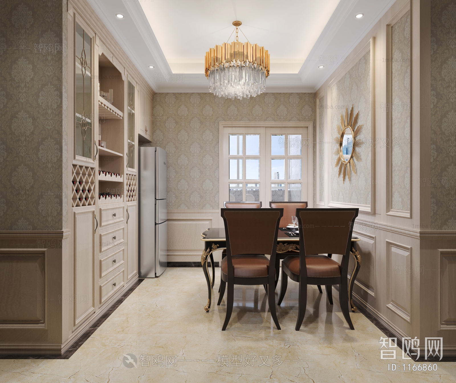 Simple European Style Dining Room