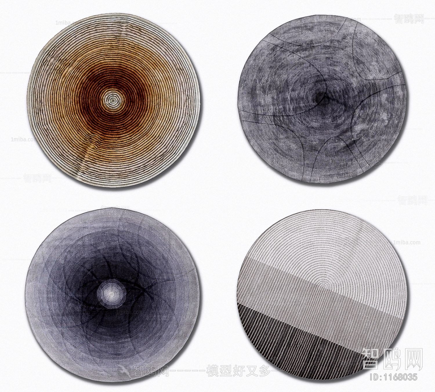 New Chinese Style Circular Carpet