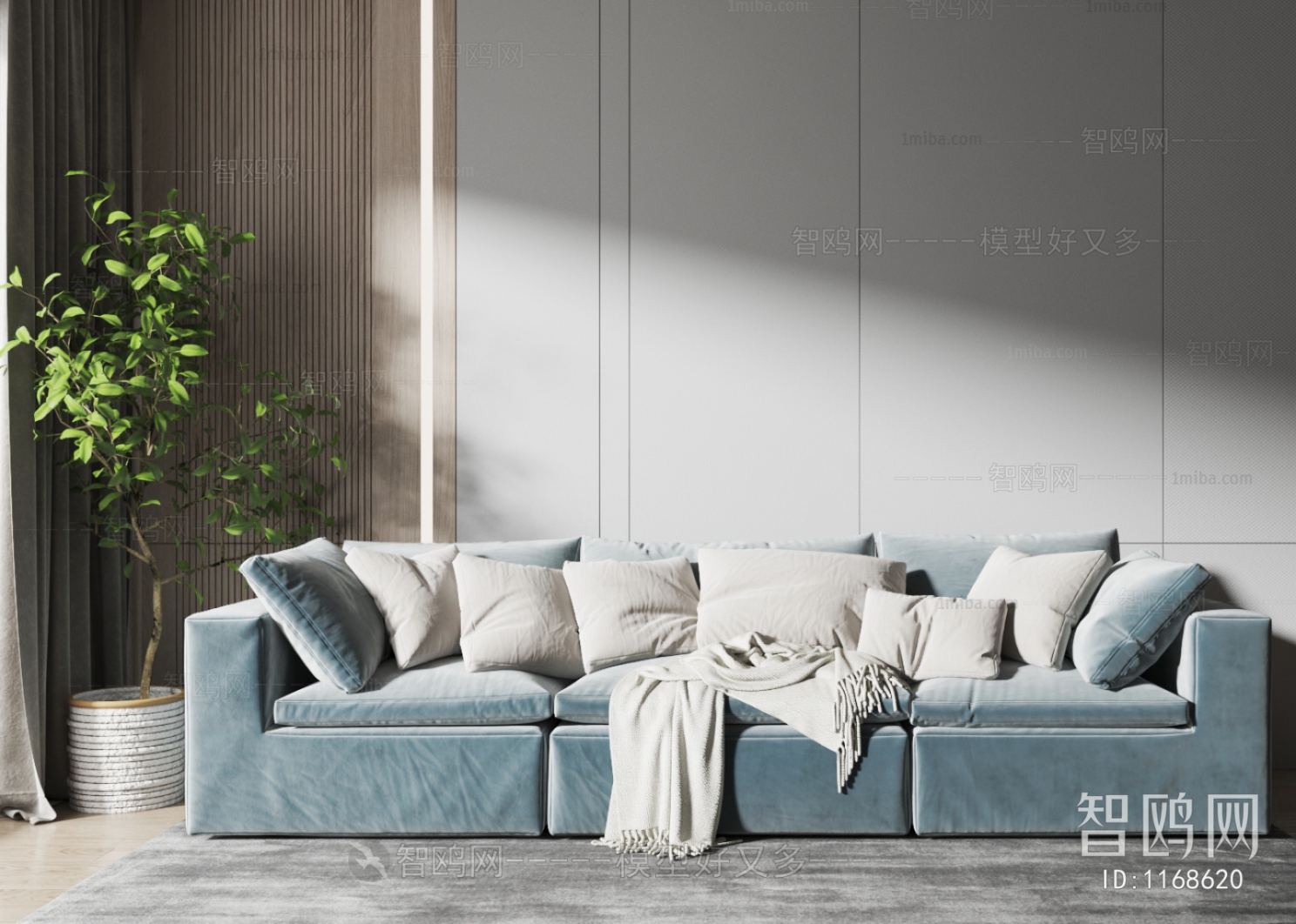 Modern Three-seat Sofa