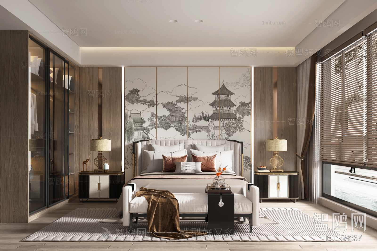 New Chinese Style Bedroom