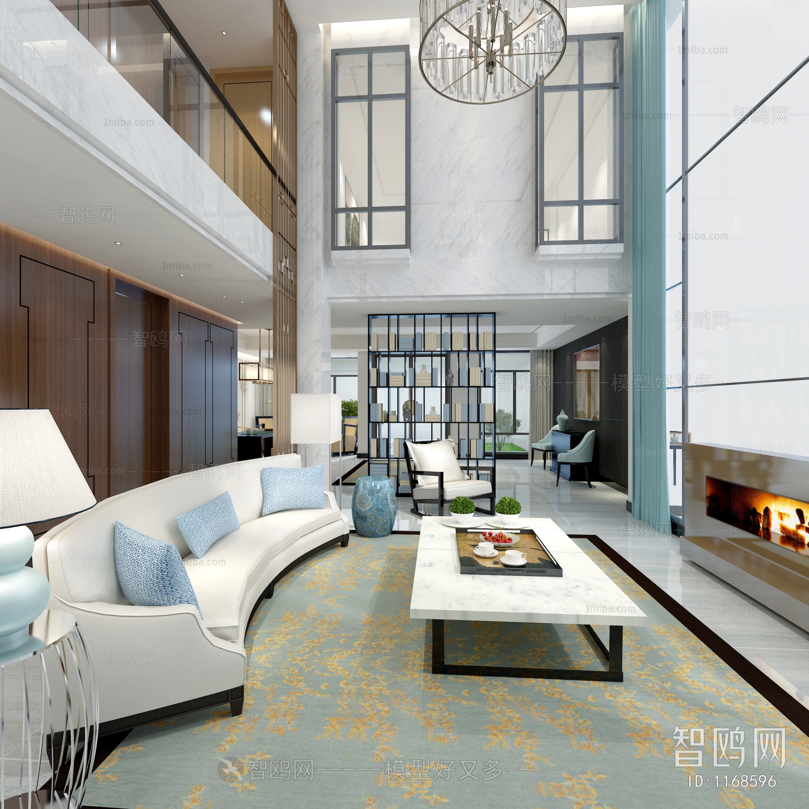 New Chinese Style A Living Room