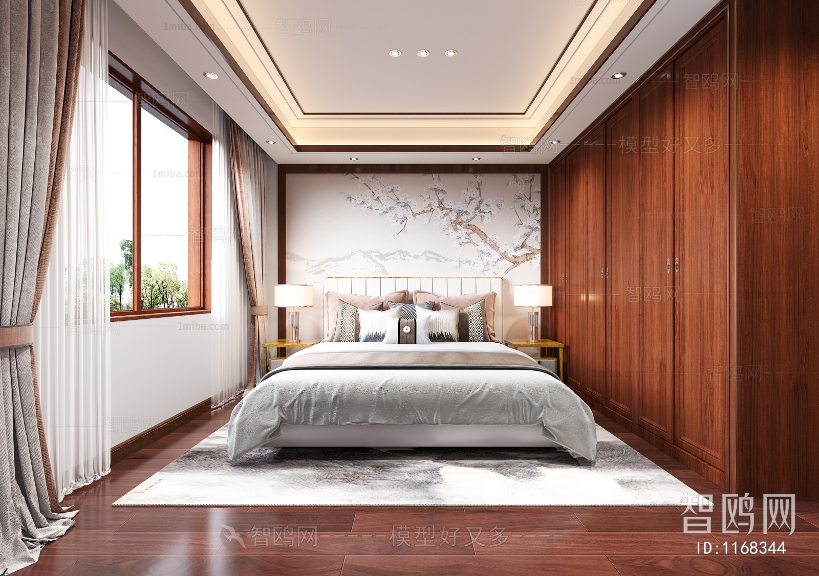 New Chinese Style Bedroom