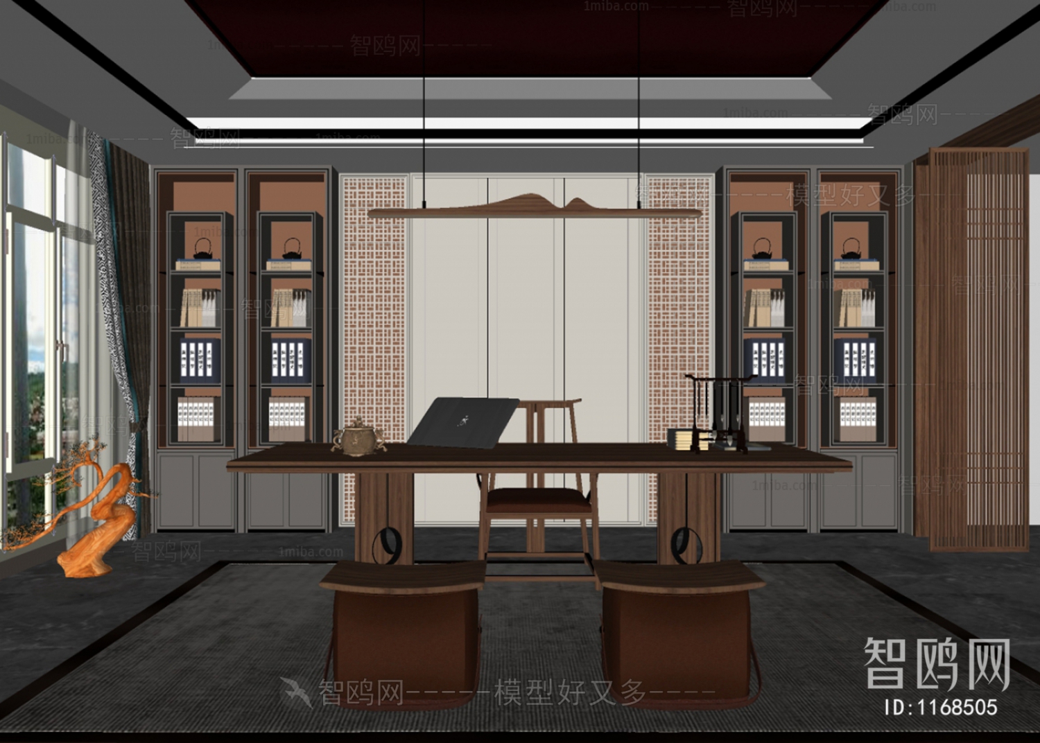 New Chinese Style Study Space