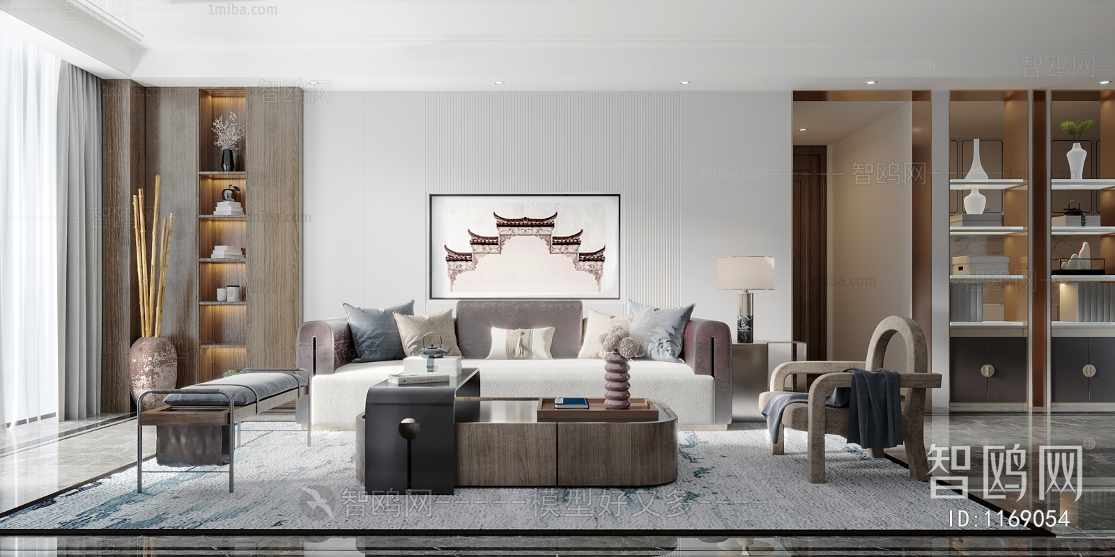 New Chinese Style A Living Room