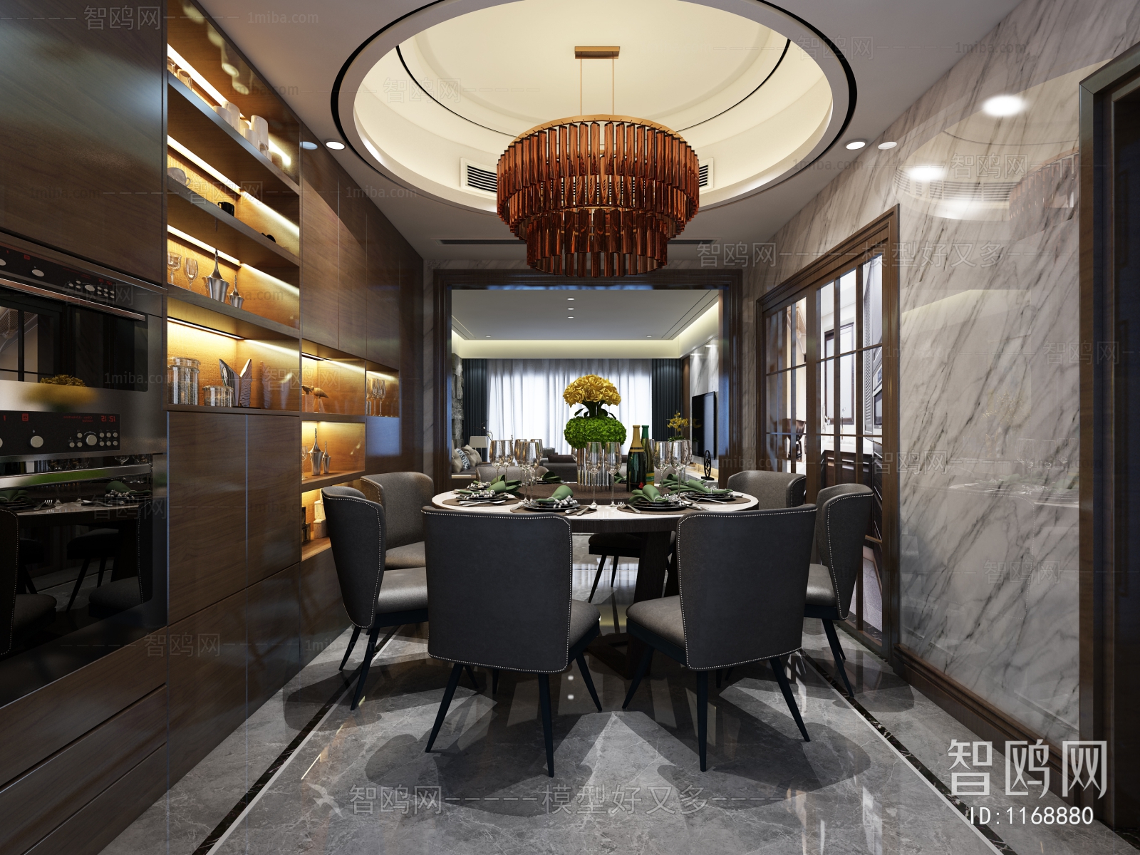 New Chinese Style A Living Room