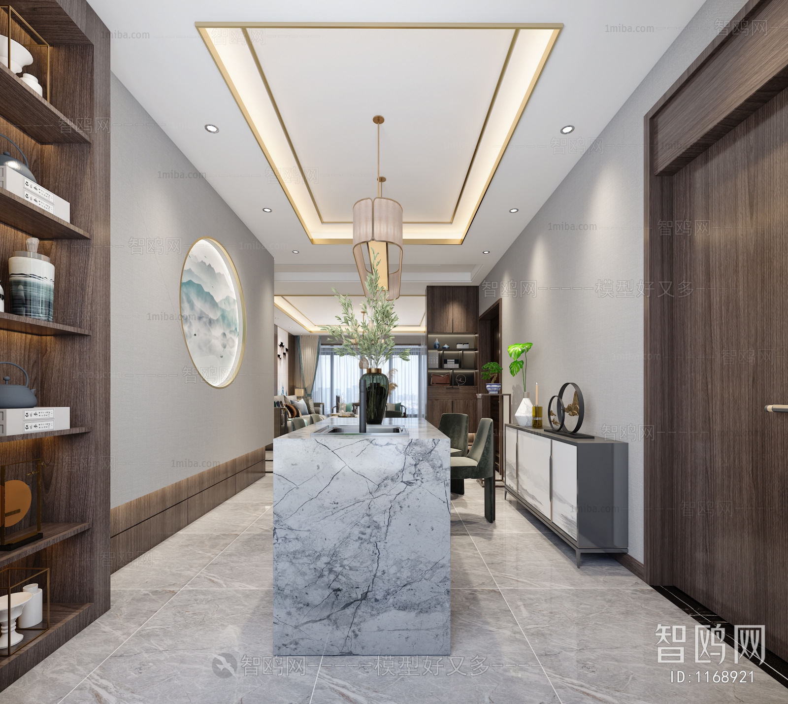 New Chinese Style A Living Room