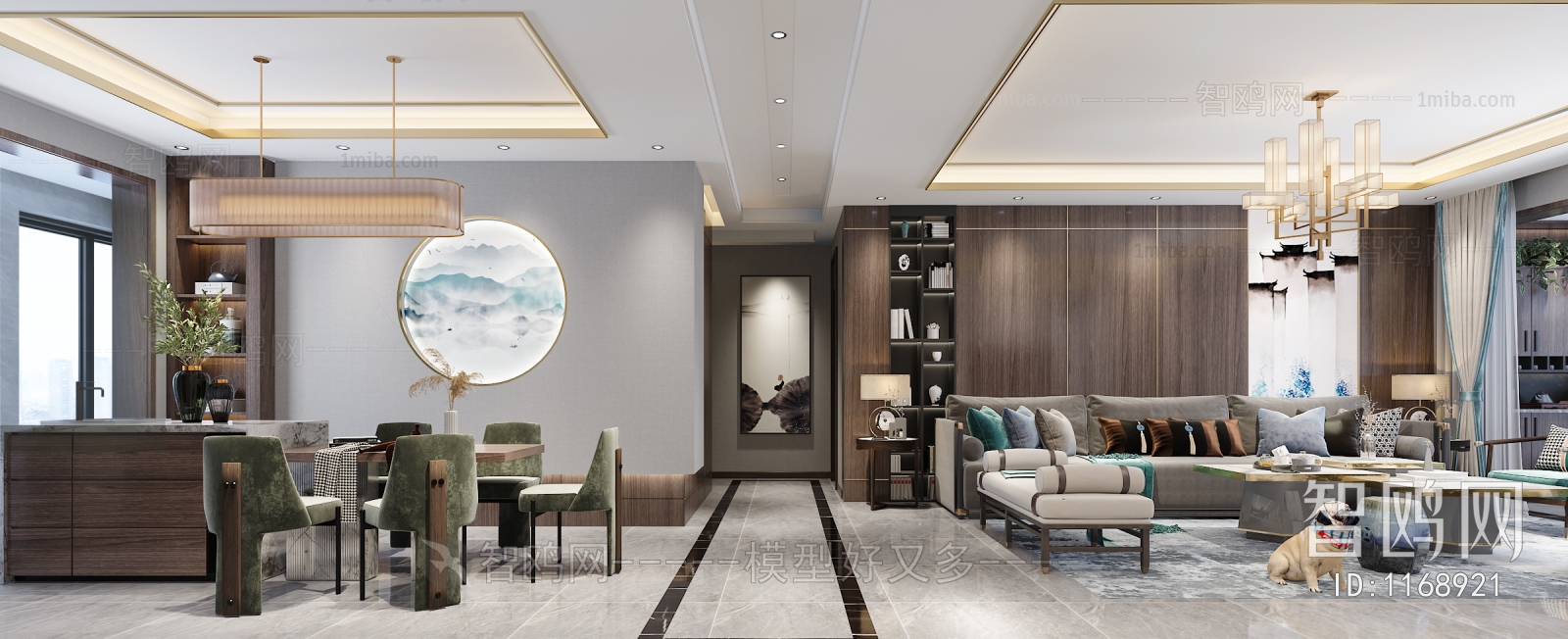 New Chinese Style A Living Room