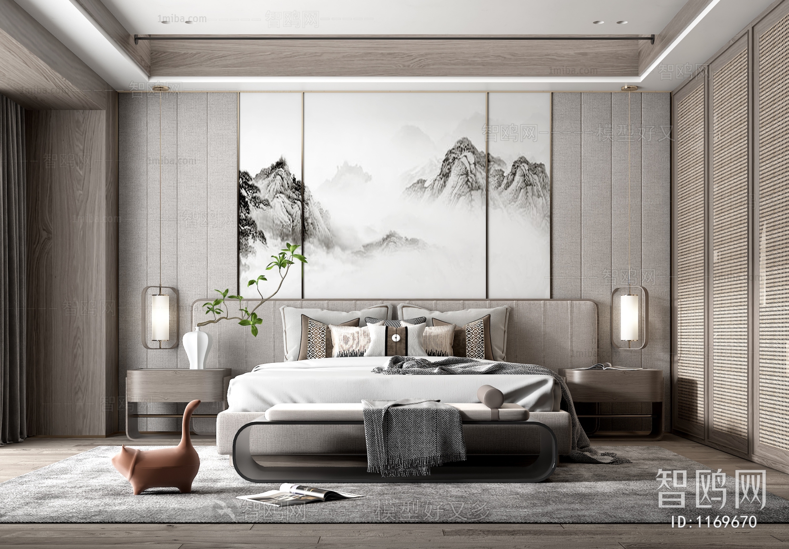 New Chinese Style Bedroom