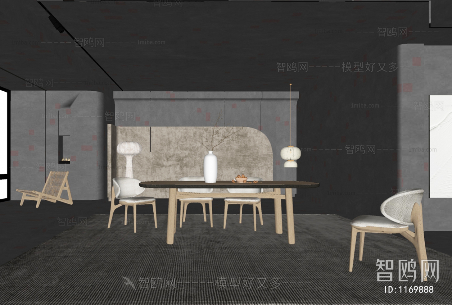 Wabi-sabi Style Dining Room