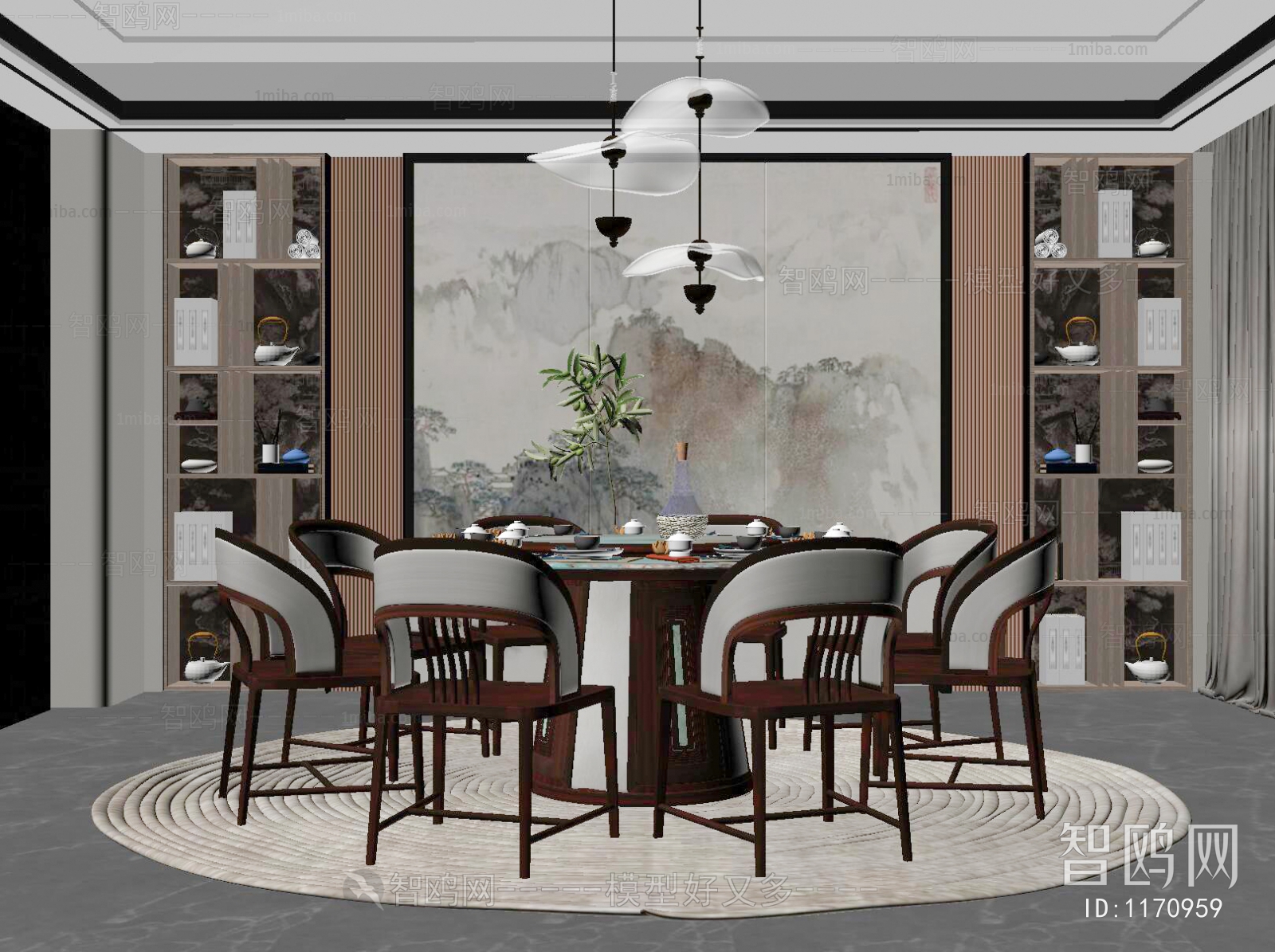 New Chinese Style Dining Room