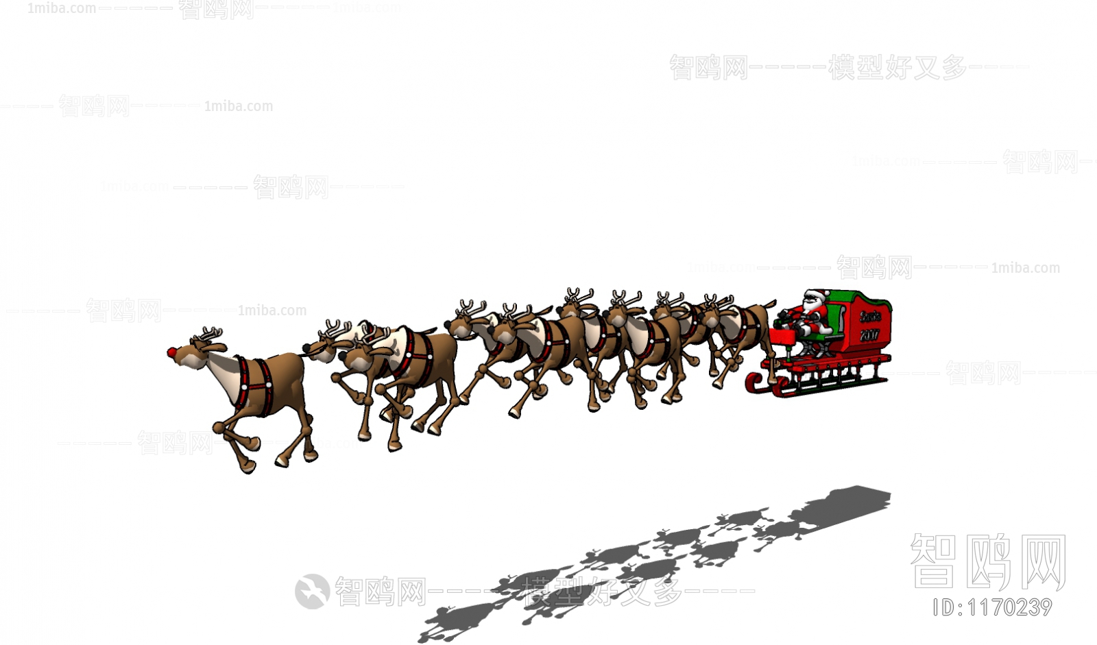 欧式圣诞老人雪橇车