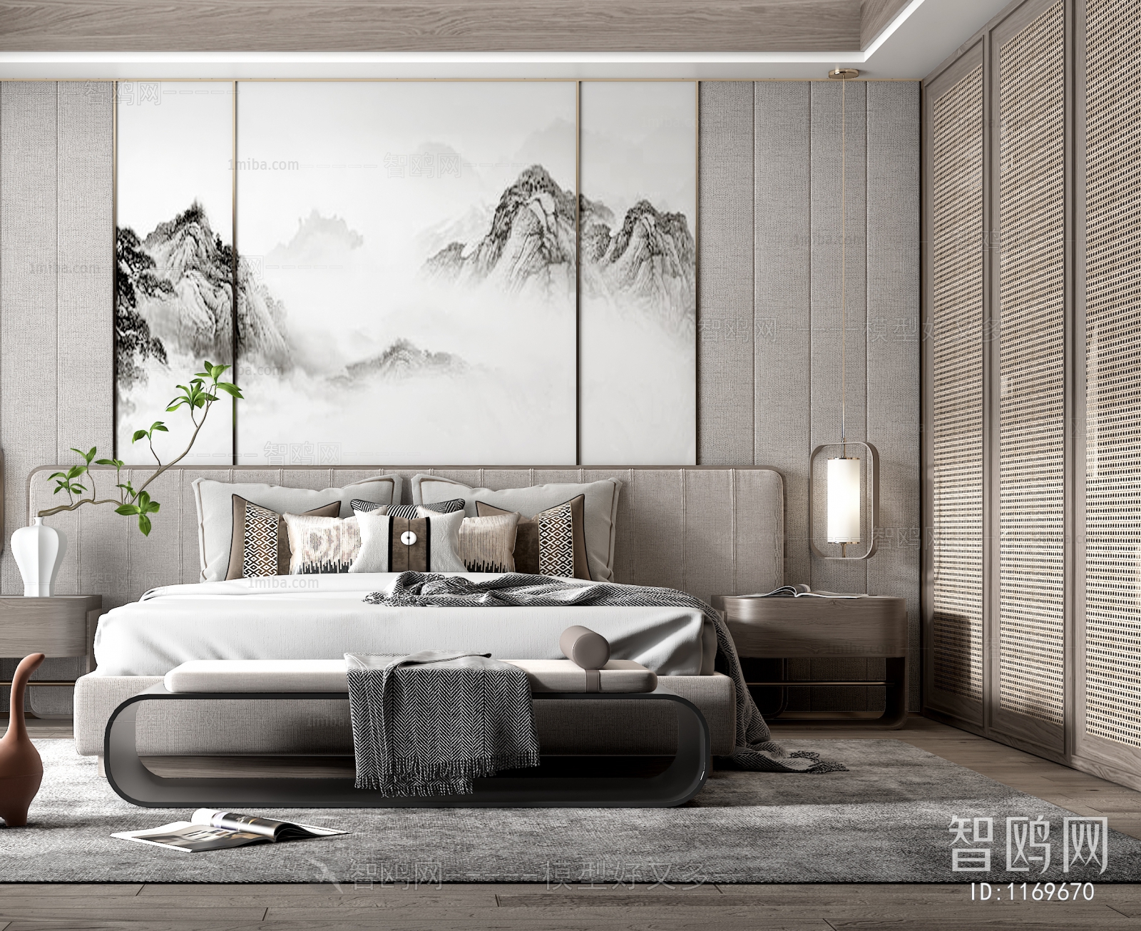 New Chinese Style Bedroom