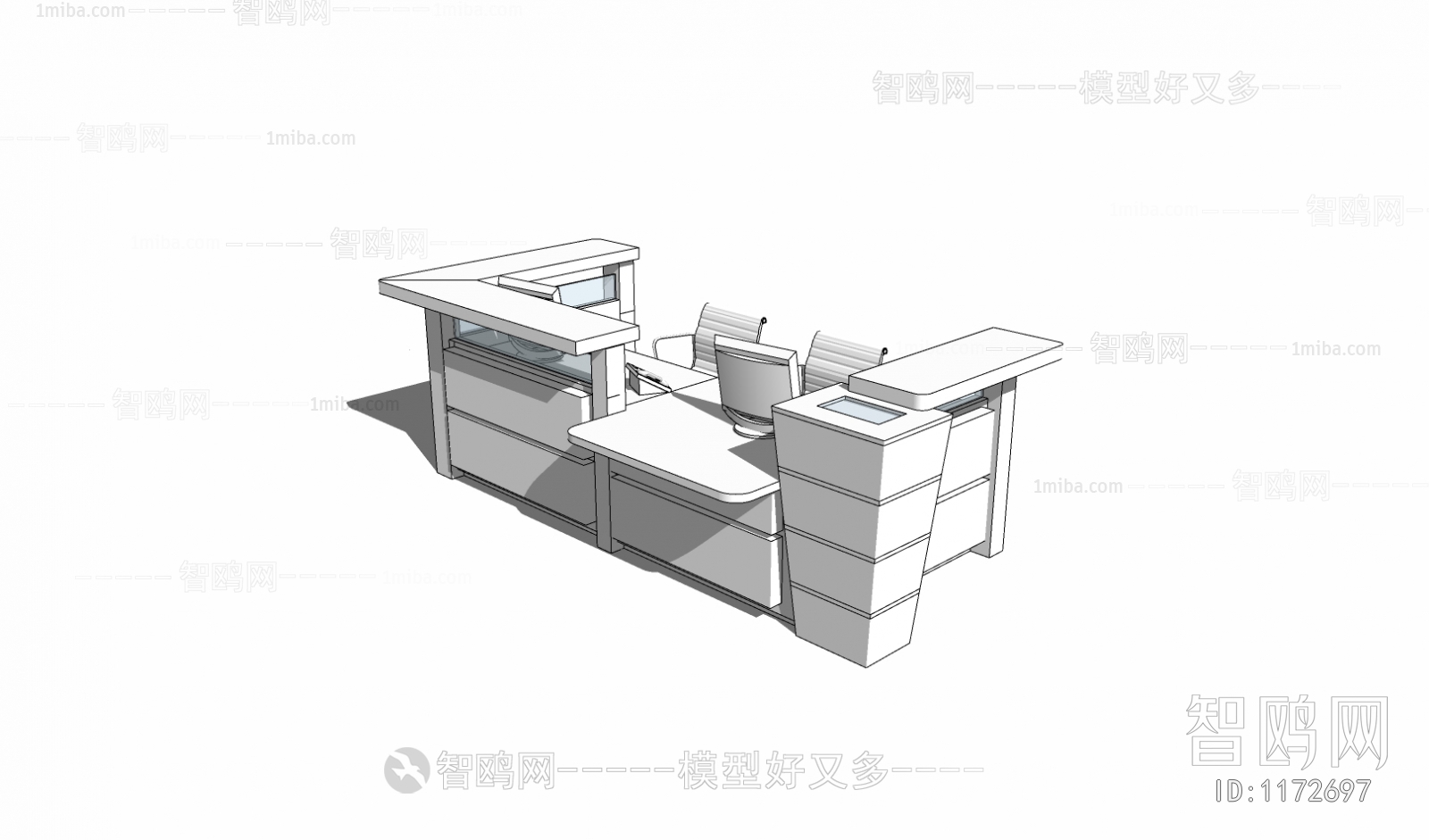 Modern Chinese Style Reception Desk