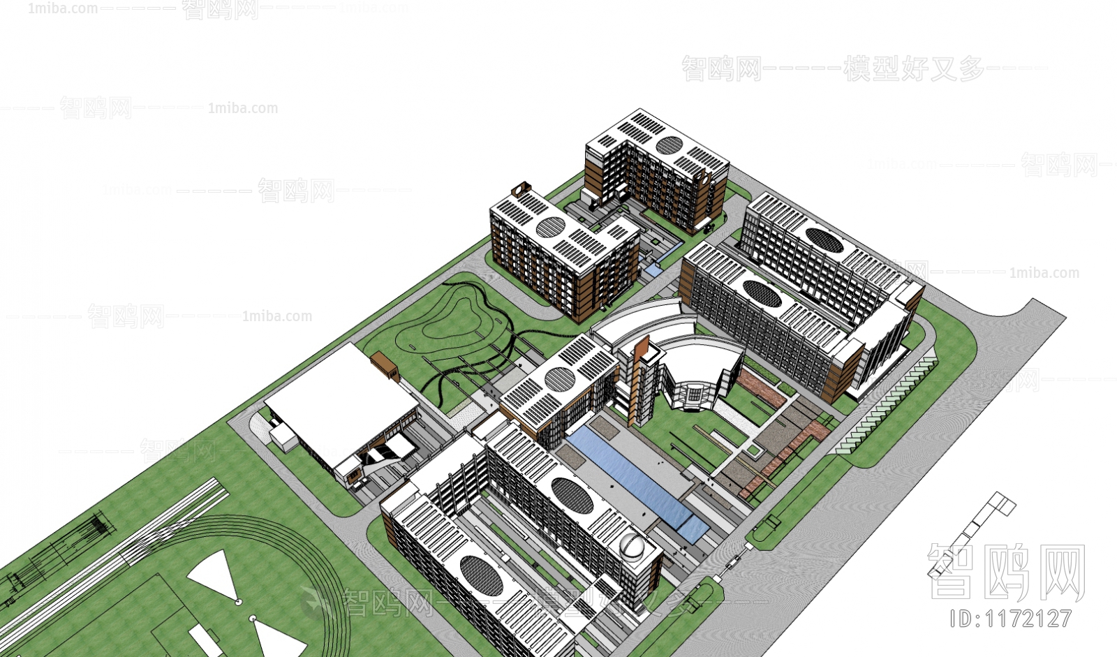 Modern Architectural Bird's-eye View Planning