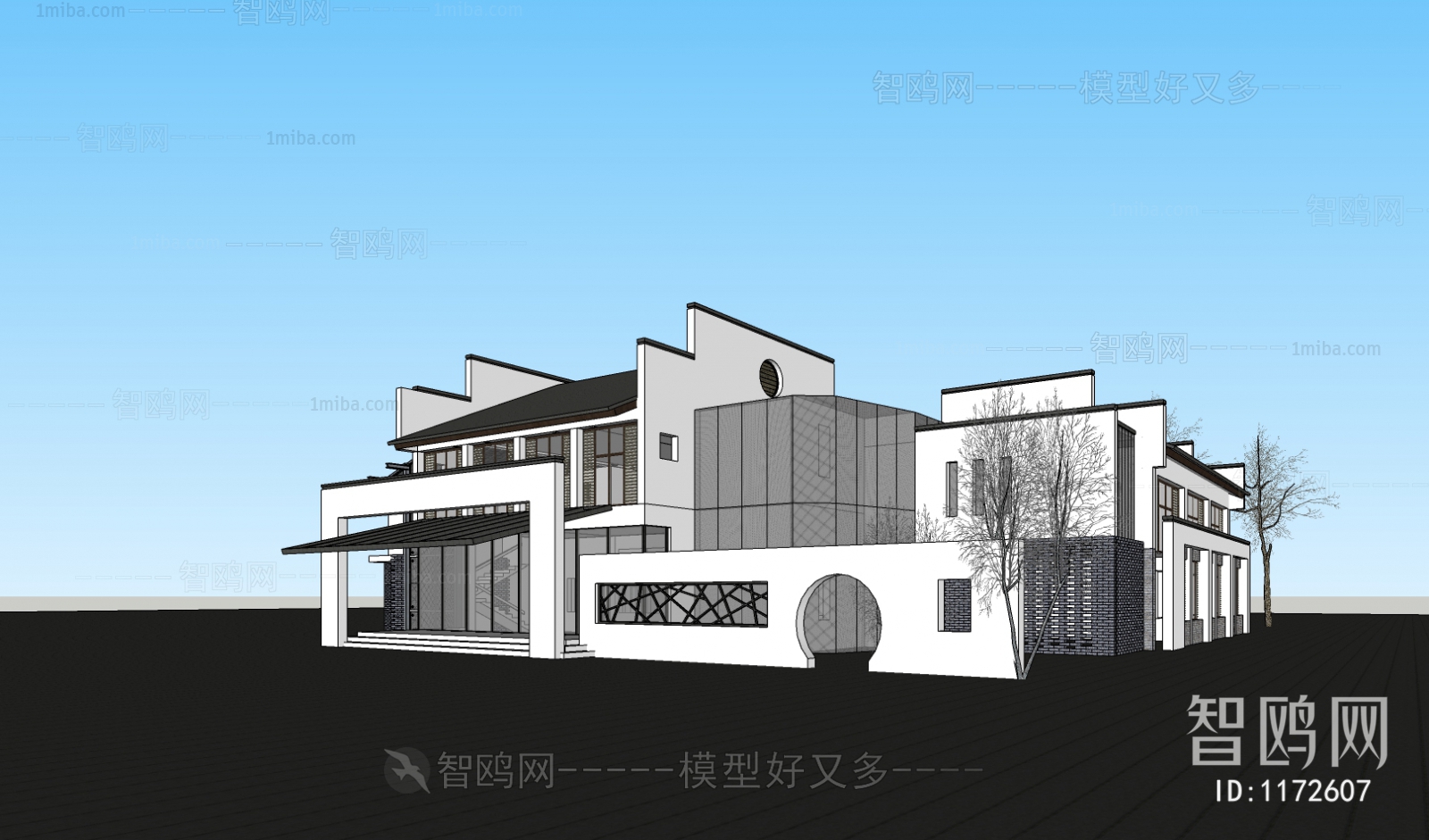 New Chinese Style Building Appearance