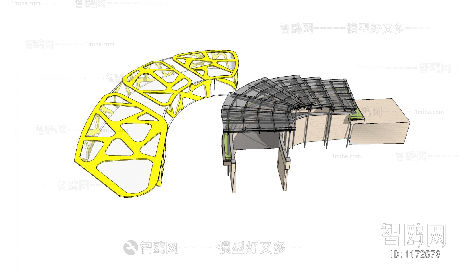 现代地下车库入口