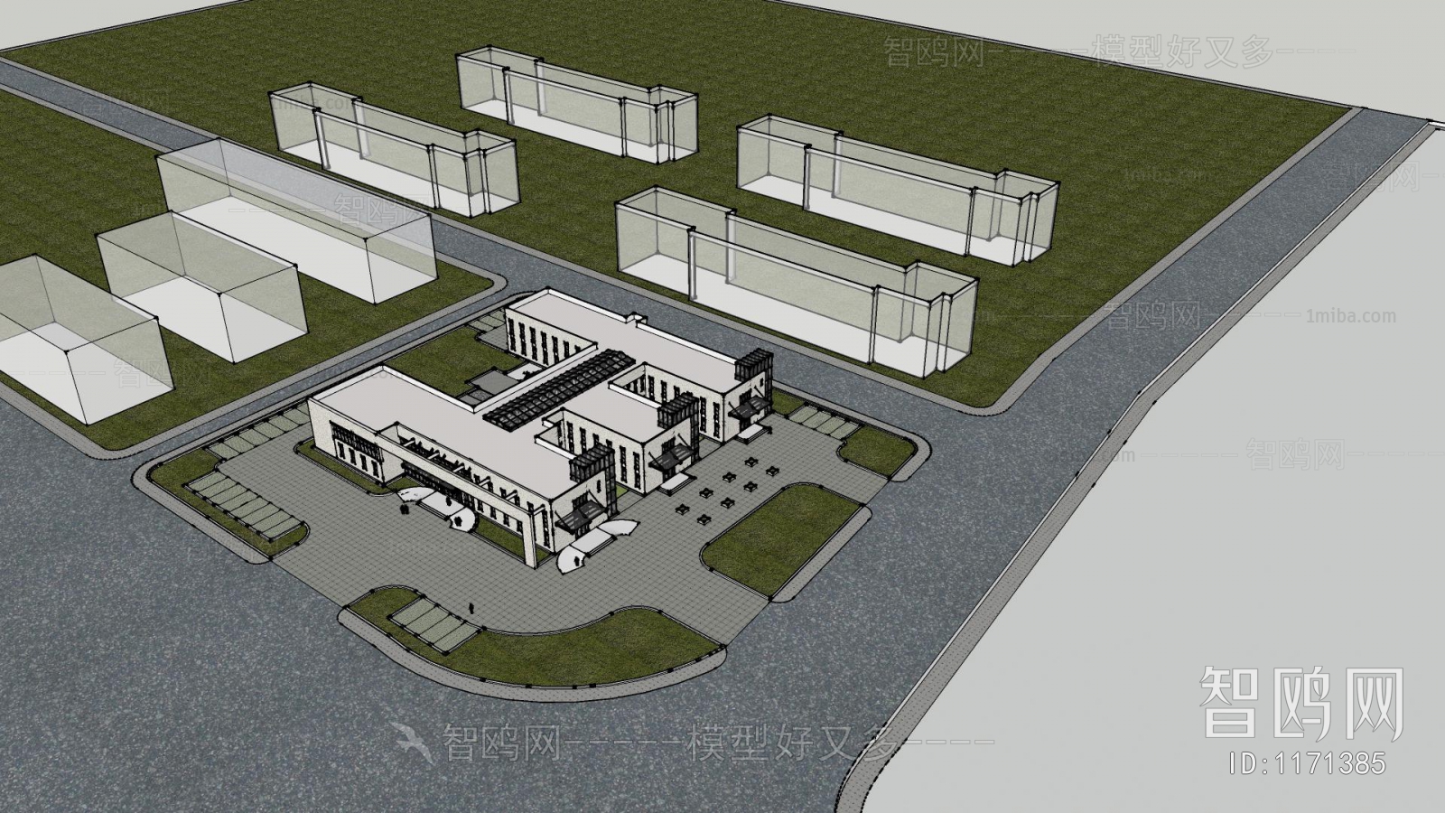 Modern Architectural Bird's-eye View Planning