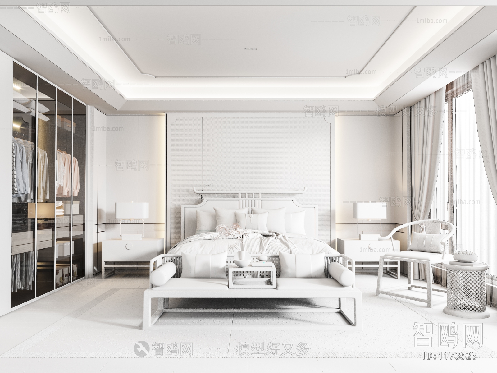 New Chinese Style Bedroom