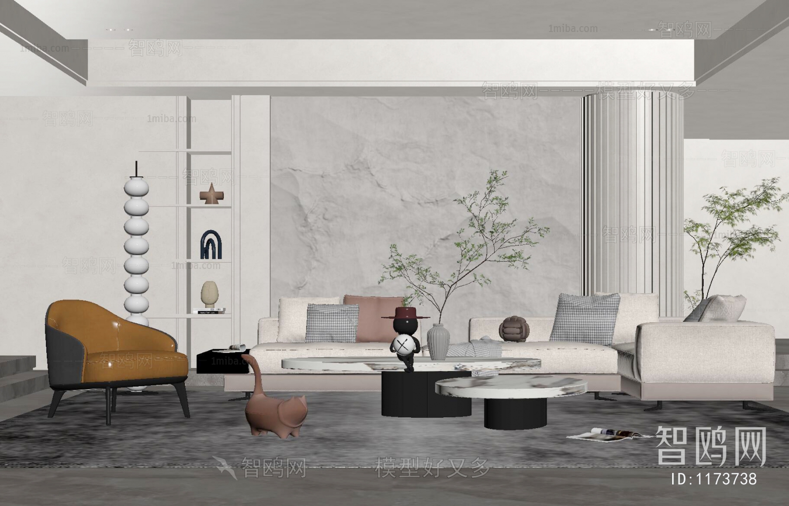 Wabi-sabi Style A Living Room