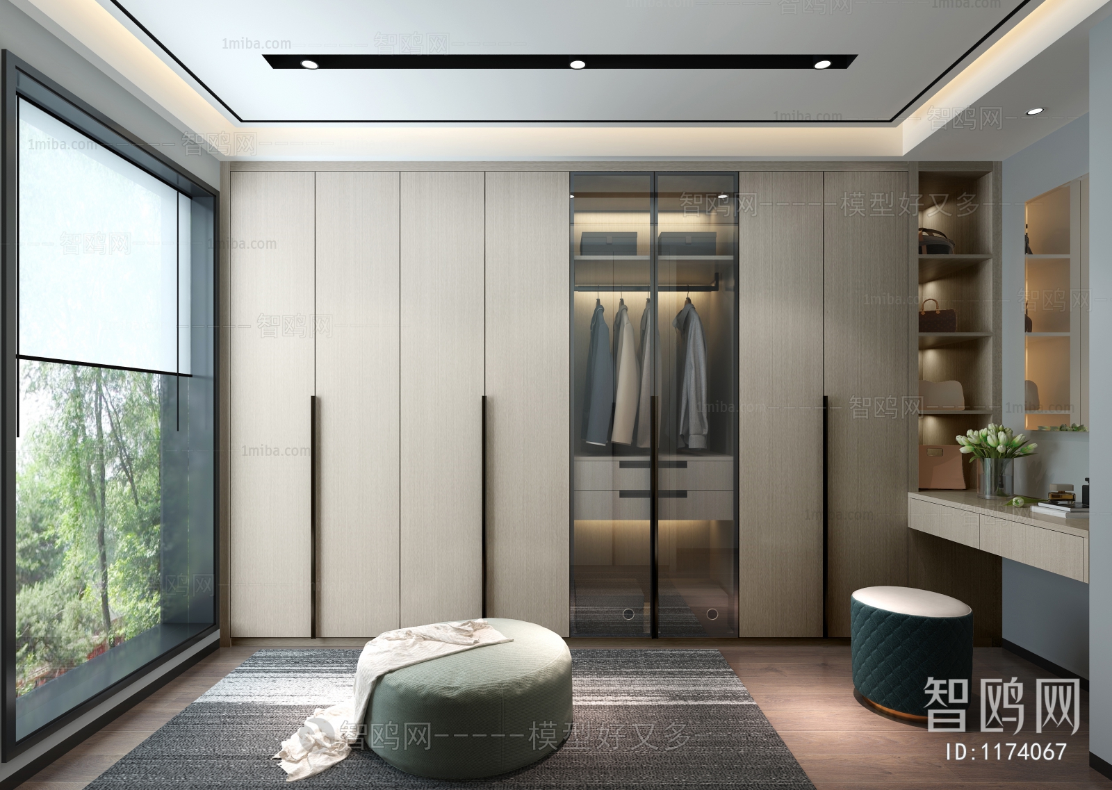 Modern Clothes Storage Area