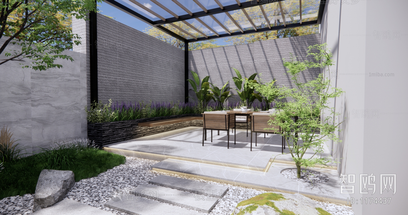 Modern Courtyard/landscape