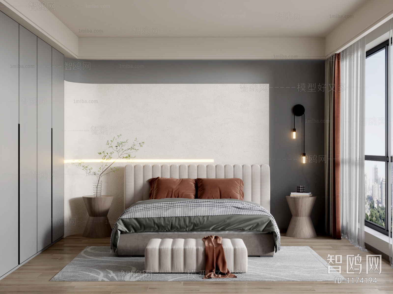 Wabi-sabi Style Bedroom