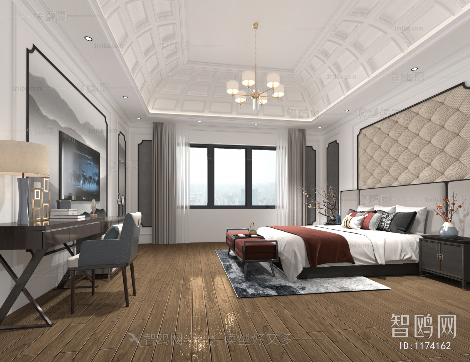 New Chinese Style Bedroom