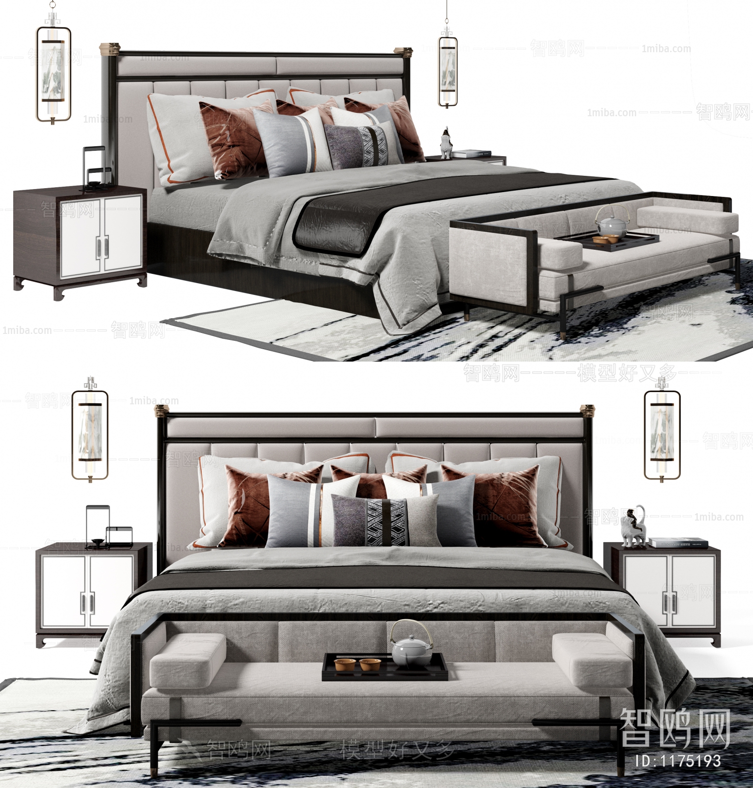 New Chinese Style Double Bed