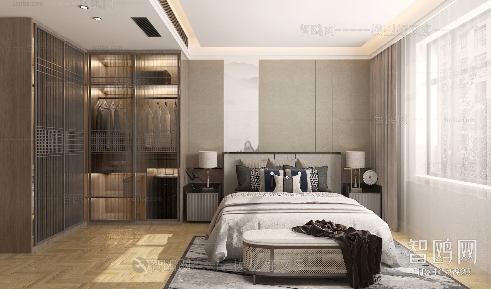 New Chinese Style Bedroom