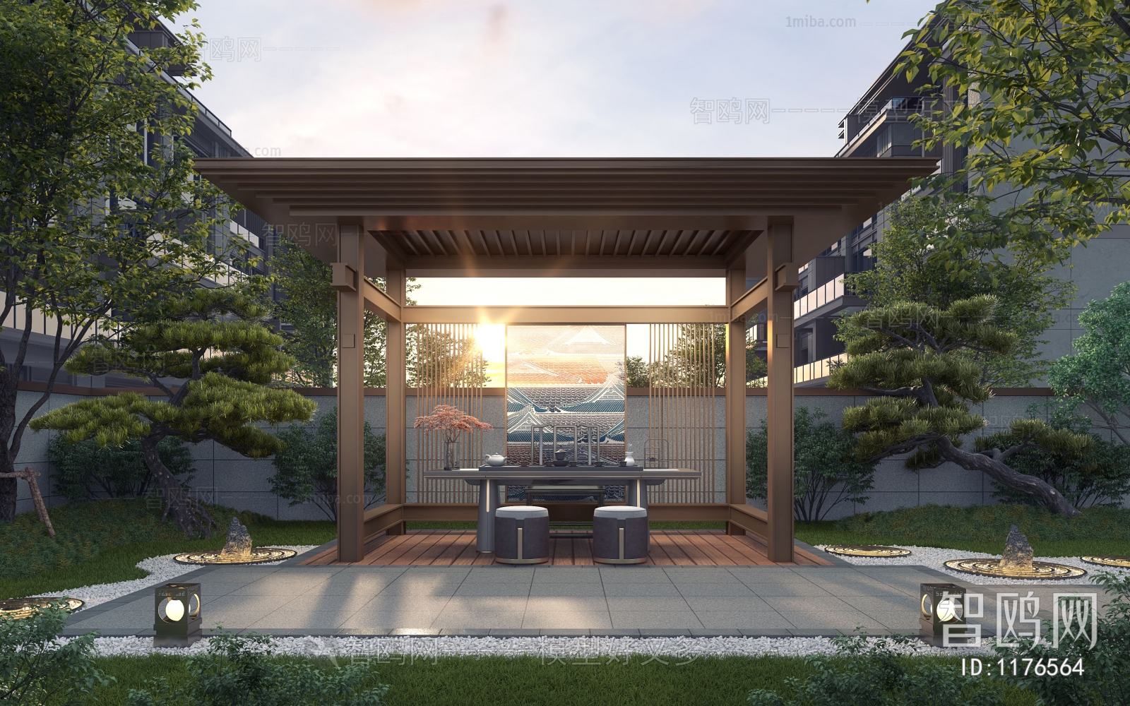 New Chinese Style Courtyard/landscape