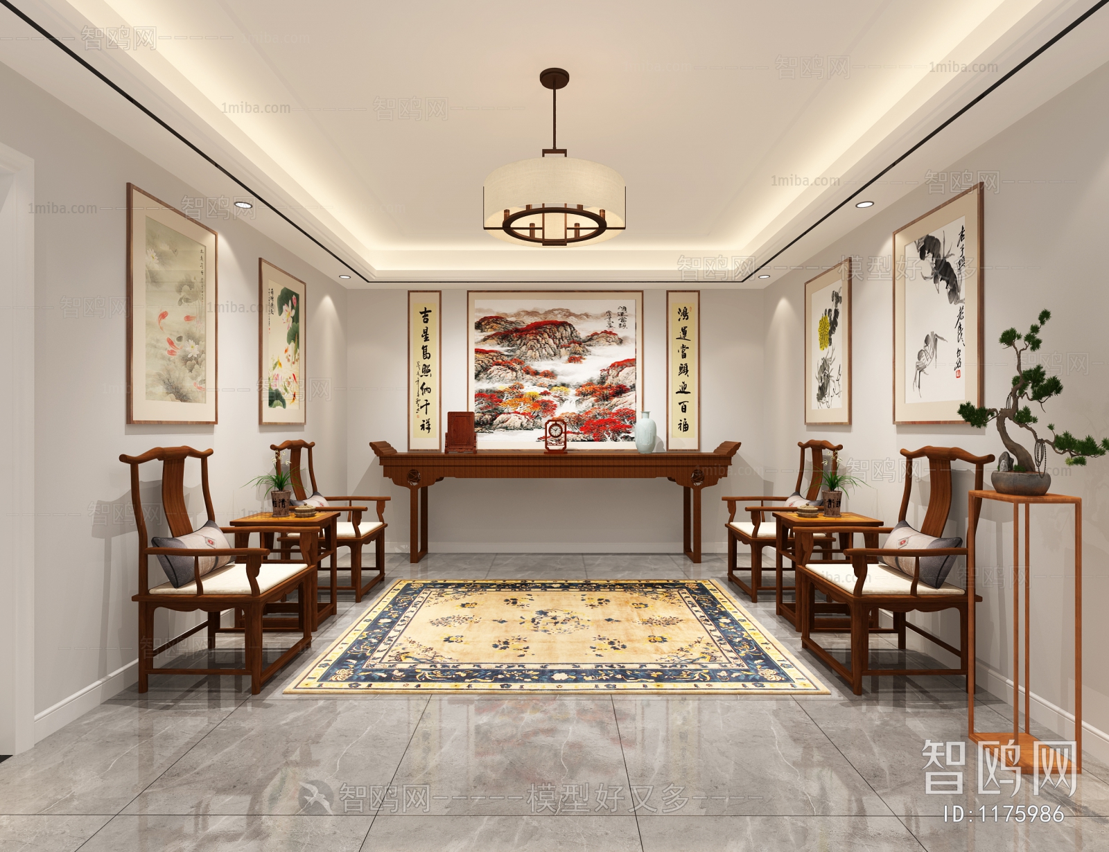 Chinese Style New Chinese Style A Living Room
